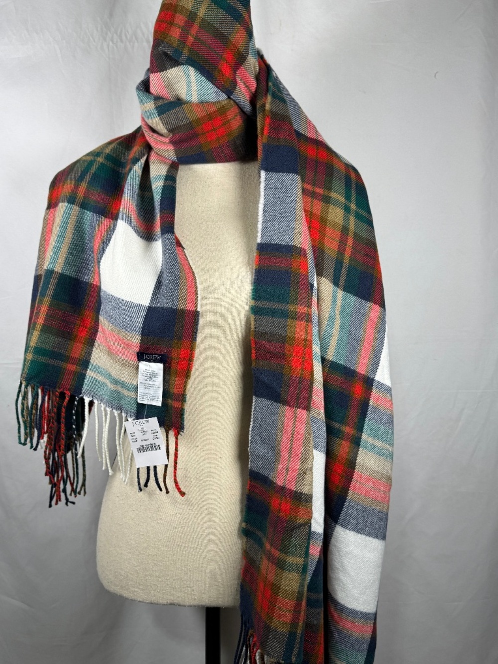 NWT J.Crew Factory Classic Plaid Scarf